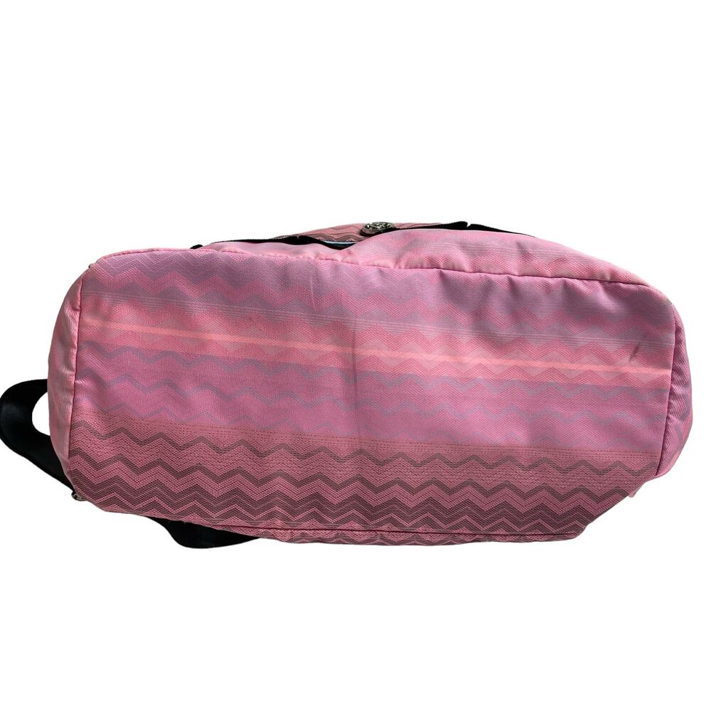 IVIVVA Lululemon In The Game Duffle Gym Bag in Pink Chevron Gymnastics Tennis - Picture 7 of 14